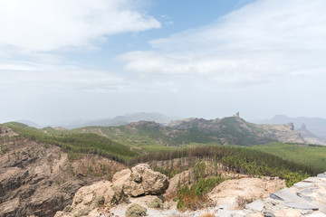 Fototapeta na wymiar Blick vom Pico de las Nieves zum Roque Nublo