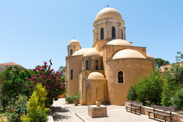 The main building of the Holy Trinity monastery in Crete