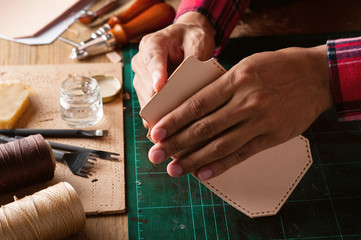 working with vegetable tanned leather