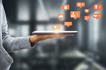 Social media and internet concept