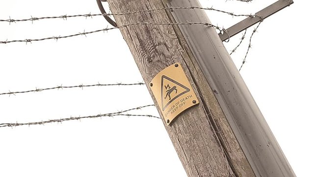 Danger of Death sign electricity cables