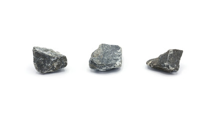 collection of a small rock isolated on white background