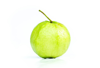 Guava (tropical fruit) on white background
