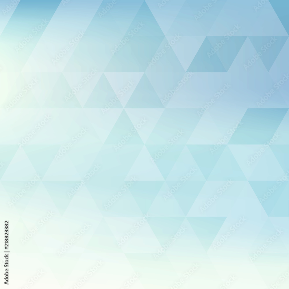Poster abstract powder blue pattern textured by triangles. light pale vector background