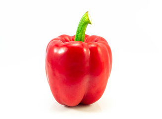 one sweet bell pepper isolated on white background