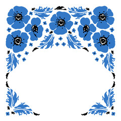 Happy Birthday Card with hand drawn sketch herbs and wildflowers.