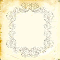Vector baroque of vintage elements for design. 