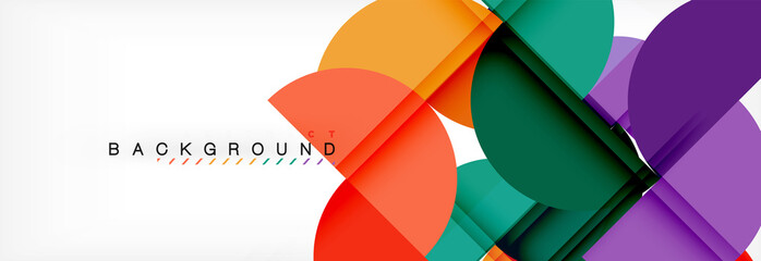 Circle abstract background, geometric illustration