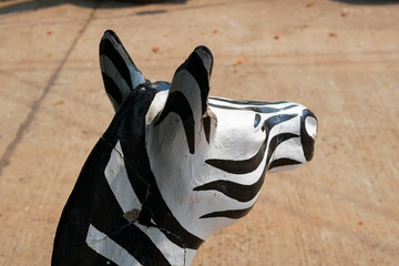 Zebra Head Plaster Decoration Model