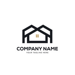 real estate logo design vector, initial letter logo m design template