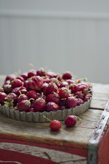 Wild Strawberries in a Pie Tin