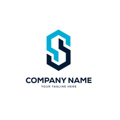 Fototapeta premium s logo design vector, initial letter s geometric logo concept