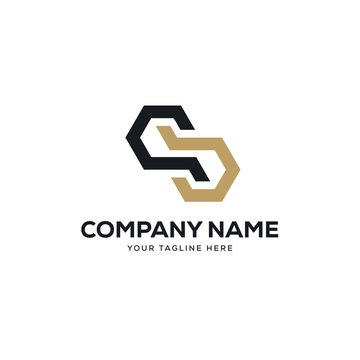 s logo design vector, initial letter s geometric logo concept
