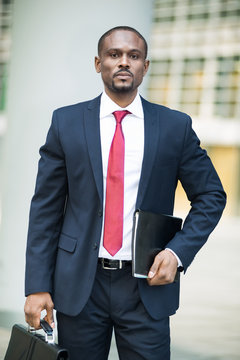 Handsome black businessman portrait