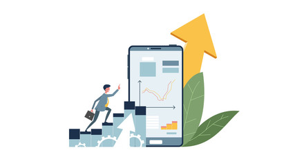 businessman and smartphone.