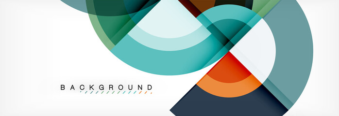 Vector circular geometric abstract background