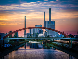 Großkraftwerk Mannheim - obrazy, fototapety, plakaty