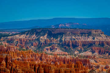 Beautiful outdoor view of Hoodoo landscape of Bryce Canyon National Park