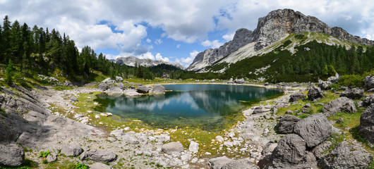 The Triglav Lakes Valley (Dolina Triglavskih jezer  Dolina sedmerih jezer) is a valley in the Julian Alps in Slovenia that is hosting multiple lakes.  © Stepo