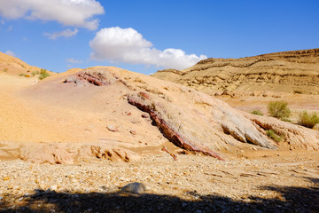  Scenic view of a canyon in Negev Desert . Israel	