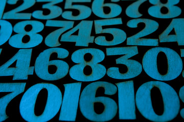 Background of numbers. from zero to nine. Background with numbers. Numbers texture