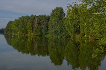 Fototapeta na wymiar Russian river in summer