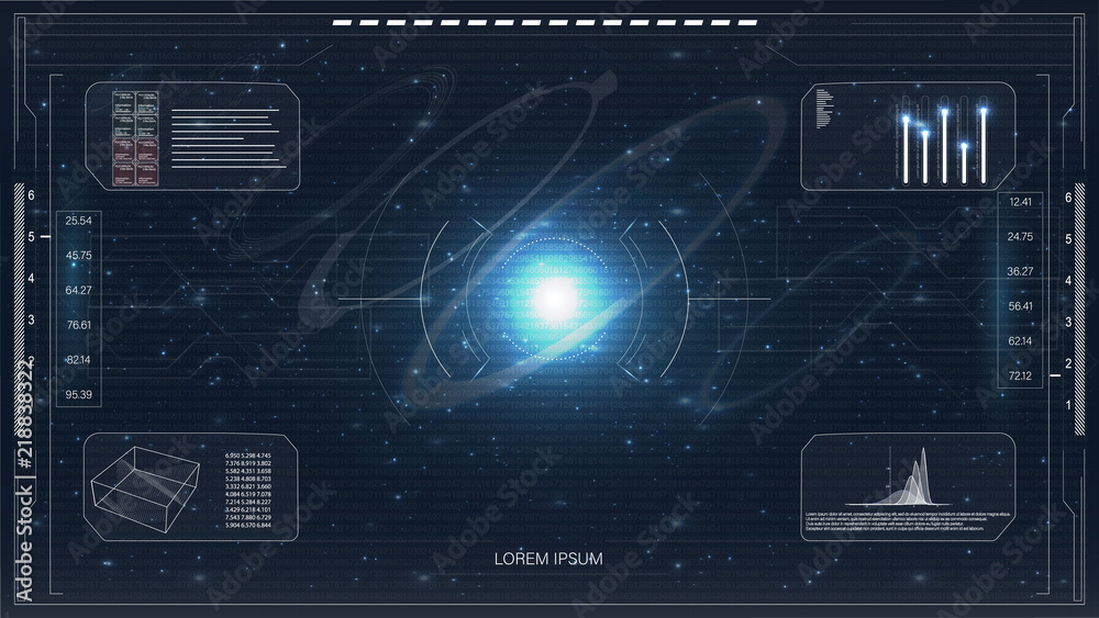 Poster modern icon with hud for game background design. game ui set. vintage vector set.