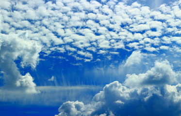 Blue sky with white clouds