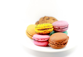 Macaroon isolated on the plate