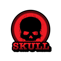 Red skull logo