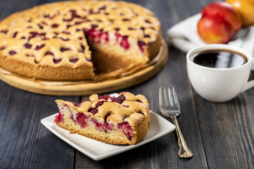 homemade cake with fruit