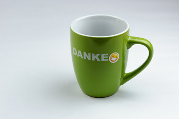 Danke-Tasse mit krankem Emoji
