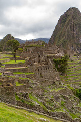 Ancient Stone Terraces at Machu Picchu, Peru