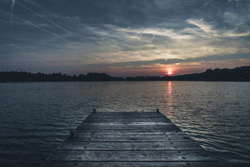 Obraz premium Sunset at the lake