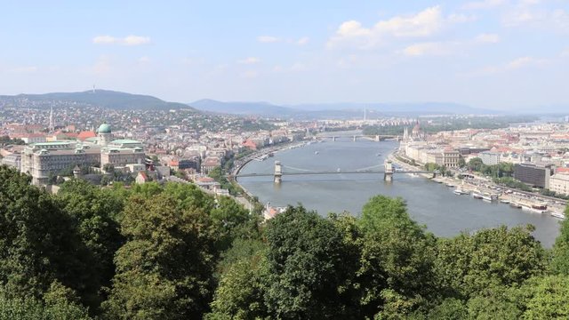 Budapest, Time Lapse sul fiume Danubio, Citadela