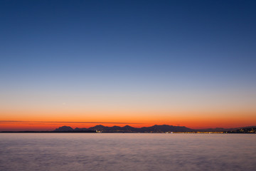 Obraz premium Sunset from Cap d'Antibes, France