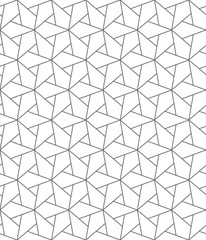 Fototapeta premium Vector seamless texture. Modern geometric background. Grid with hexagons and rhombuses.