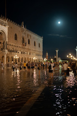 Naklejka premium Venice views 2011, moonlight, tidal