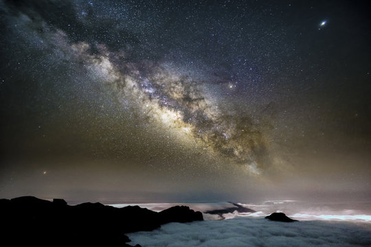 Milchstra&szlig;e &uuml;ber der Caldera de Taburiente auf La Palma