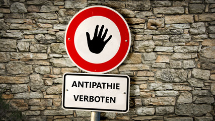 Schild 352 - Antipathie