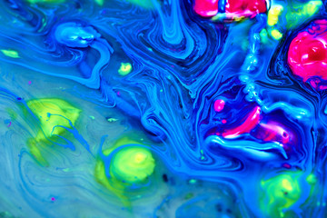 Colours mixing in fluid - obrazy, fototapety, plakaty