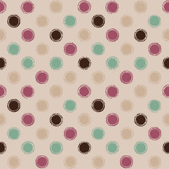 seamless pattern with circles in retro style