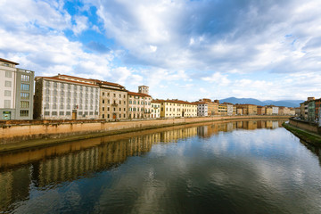 Fototapeta na wymiar Pisa day view, Tuscany, Italy