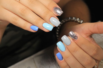 glamorous manicure of nails