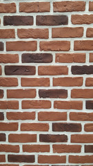 Background of Old brick wall vintage of red color