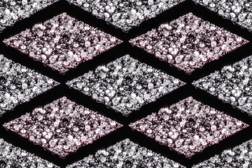 Seamless patterns of diamonds in white and pink colors