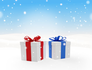 christmas gifts 3d-illustration