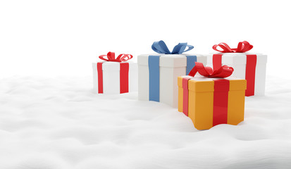 christmas gifts 3d-illustration isolated white