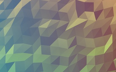 Abstract triangle geometrical green background. Geometric origami style with gradient. 3D illustration