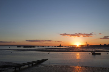 Fototapeta na wymiar Sunset at Holehaven, Canvey Island, Essex, England